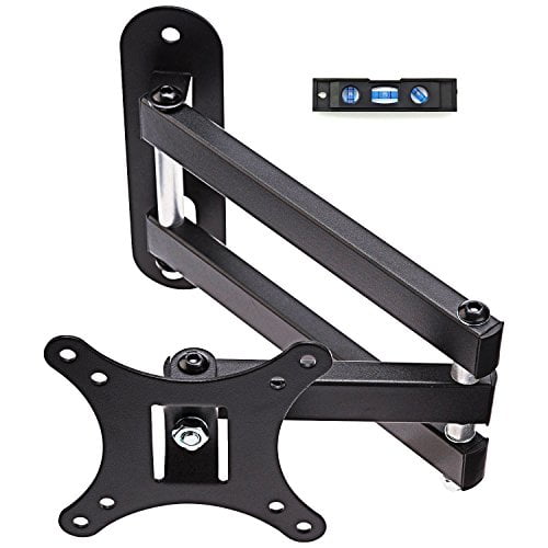 TV Wall Mount Bracket, Full Motion Swivel and 15" Extension Arm for