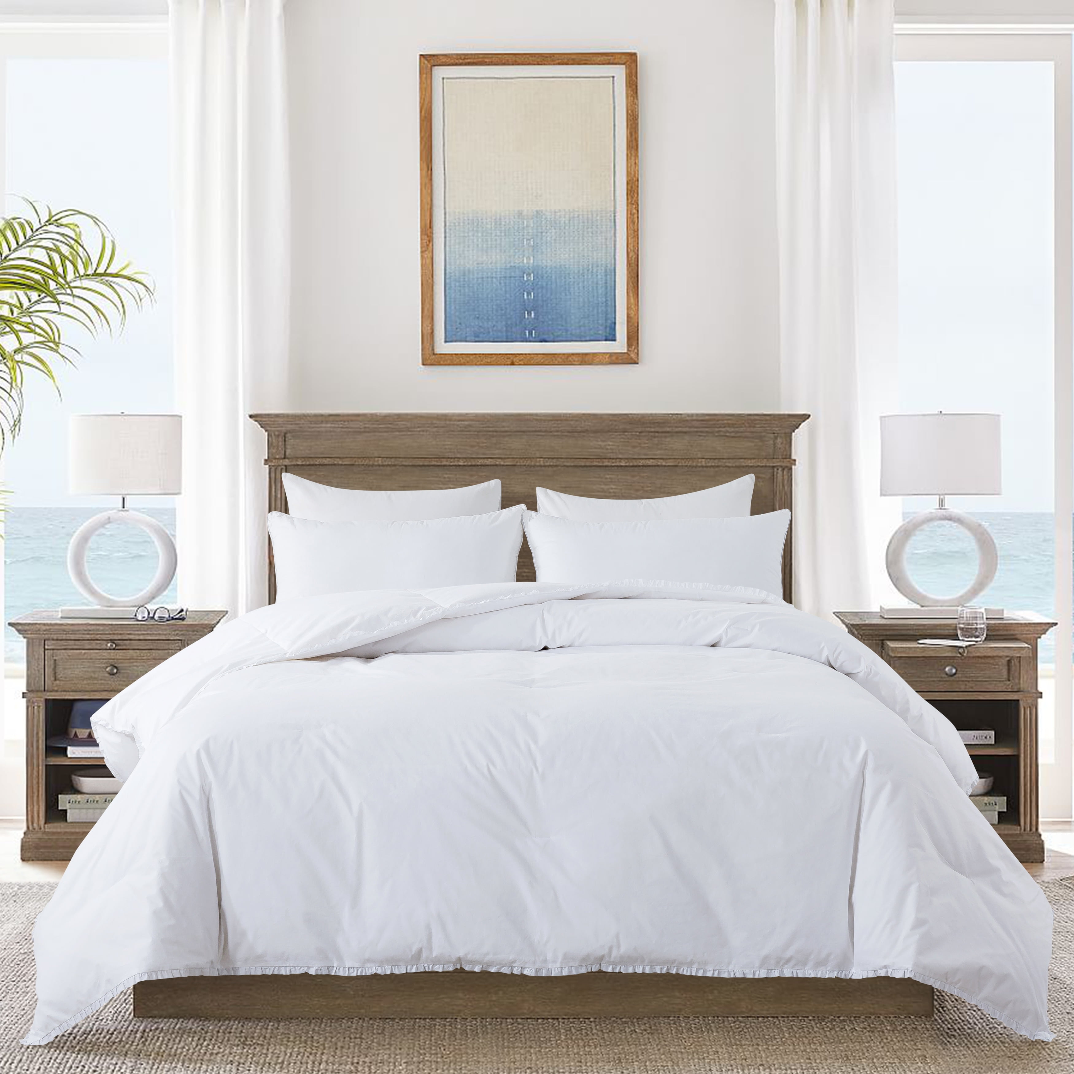 Ruffle Down Comforter - King - Vanilla Ice
