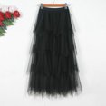 thumbnail image 2 of HexaHive Women's Spring and Summer Irregular Mesh Half-Length Multilayer Cake Skirt, 2 of 5