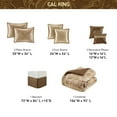thumbnail image 4 of Regency Heights 8 Pieces Jacquard Comforter Set with Bedskirt and Decor Pillows, Cal King, Brown, 4 of 9