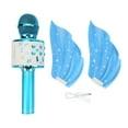 thumbnail image 3 of Micrófono Bluetooth para niños, luces LED inalámbricas, decoración de alas, micrófono de aleación de mano recargable por USB, altavoz, 3 of 8