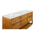 thumbnail image 6 of Water Creation Oakman 72 In. Double Sink Carrara White Marble Countertop Bath Vanity, 6 of 12