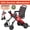 Red, variant on PAISEEC Foldable Electric Transport Wheelchair with Rollator Walker Combo, AI Smart Safety, Airline Approved, 300 lb Limit