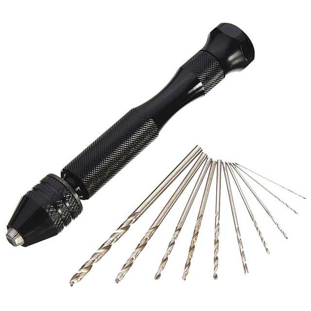 Taladro de mano Micro Aleación de Aluminio Broca 10pcs Mandril sin Llave Multifunción Giratorio Magideal Taladro de mano