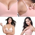 thumbnail image 3 of Wire Free Cotton Sleep Nursing One-Piece Lightly Open-Button Breastfeeding Bra for Pregnant Women, 3 of 3