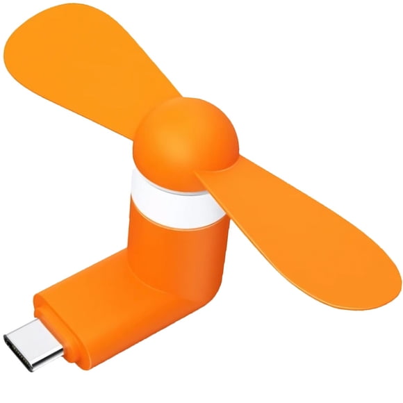 Mini Ventilador VentDepot Naranja BlitzOrange 1Pza 5W Silicón+Plástico USB-C