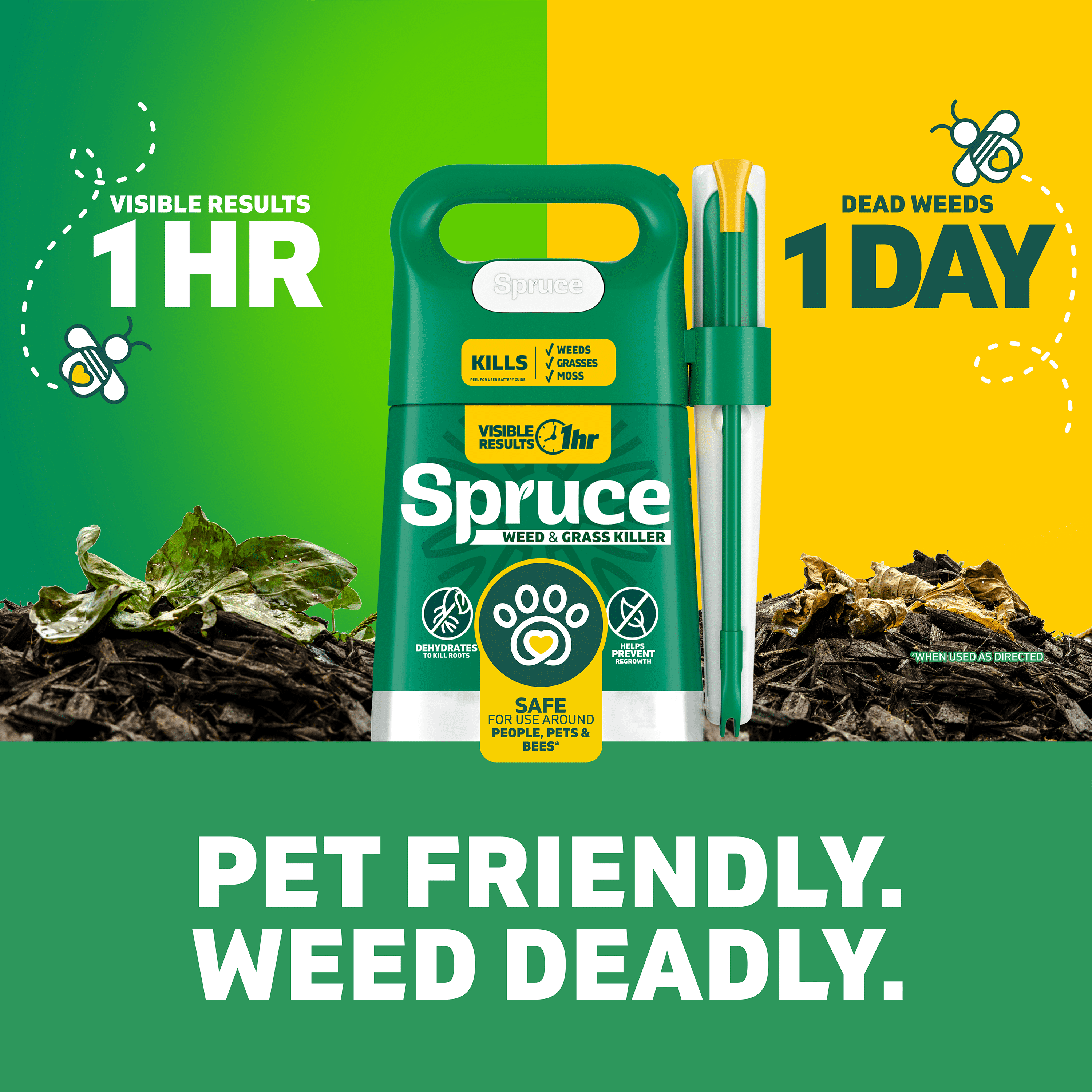 Spruce Weed and Grass Killer Power Spray Starter Kit, 64 oz