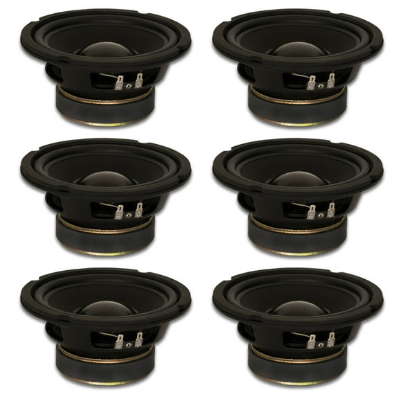 6 Goldwood Sound GW-6028 Rubber Surround 6.5" Woofers 170 Watts each 8ohm Replacement Speakers