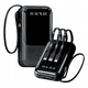 thumbnail image 1 of Mini Power Bank Genérico PB10000 Portátil Negro 10000mAh con Cables y Linterna, 1 of 5