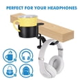 thumbnail image 2 of Bearachild Soporte para auriculares 2 en 1 de aleación de aluminio para montaje en escritorio, colgador de taza giratorio de 360 grados con Almacenamiento y organización del hogar, 2 of 6