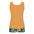 thumbnail image 5 of VONCOS Womens Tankini Swimsuit 2 Piece Set with High Waisted Shorts, Ruched Top & Tropical Floral Print, Tummy Control Quick Dry Swimwear,Size L, 5 of 6