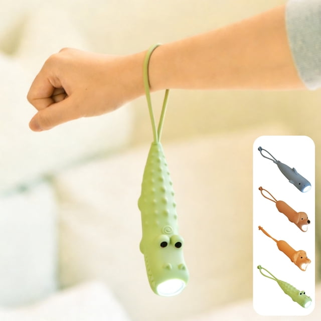 Sentmoon Handheld Flashlights Cute Animals Silicone Mini Flashlight for Kids 1200mAh Long Battery Last Outdoor Adventure Camping Hiking with Built In Strap To Hang Anywhere