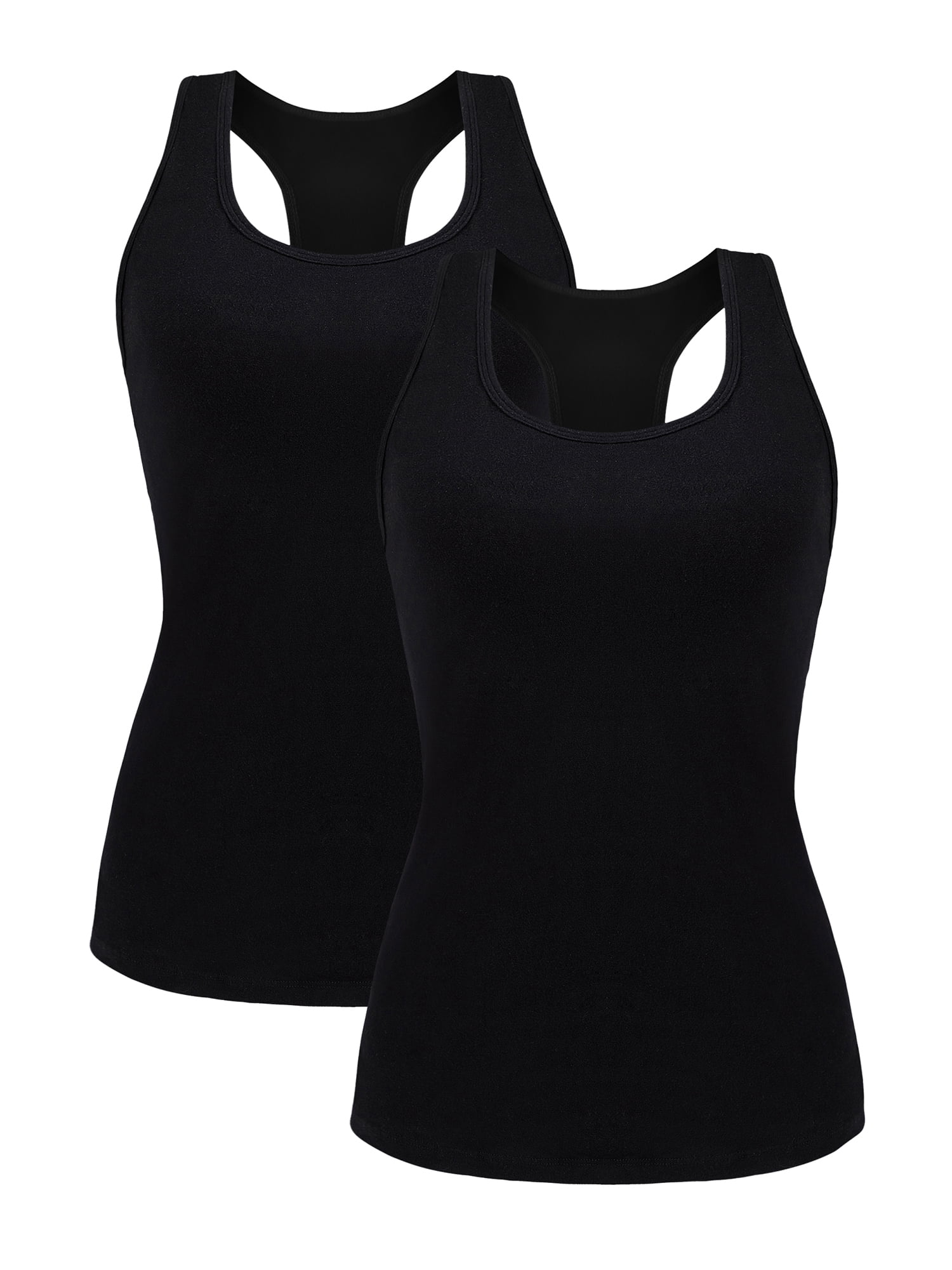 ATTRACO Open Back Workout Tank Top with Built in Bra for Women Athletic Yoga Running Shirt
