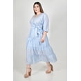 thumbnail image 2 of Vestido cruzado con olanes Roman Fashion /Tallas Extras, 2770 (Azul cielo) azul cielo 42, 2 of 6