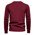 thumbnail image 4 of ZCFZJW Men's Crewneck Cable Knit Sweaters Long Sleeve Lightweight Casual Solid Color Twist Patterned Pullover Sweater Red M, 4 of 4