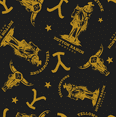 thumbnail image 2 of Yellowstone Dutton Ranch & Logo AOP Men's Black Wash Sleep Pajama Pants-Large, 2 of 7
