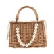 thumbnail image 1 of 1 bolso de paja de moda para mujer, bolso de playa, bolso rural portátil., 1 of 8
