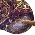 thumbnail image 4 of FINCIBO Mouse Pad Wrist Rest Support Cushion, Free Gift Cleaning Cloth, Purple Bohemian Flowers Compass, 4 of 7