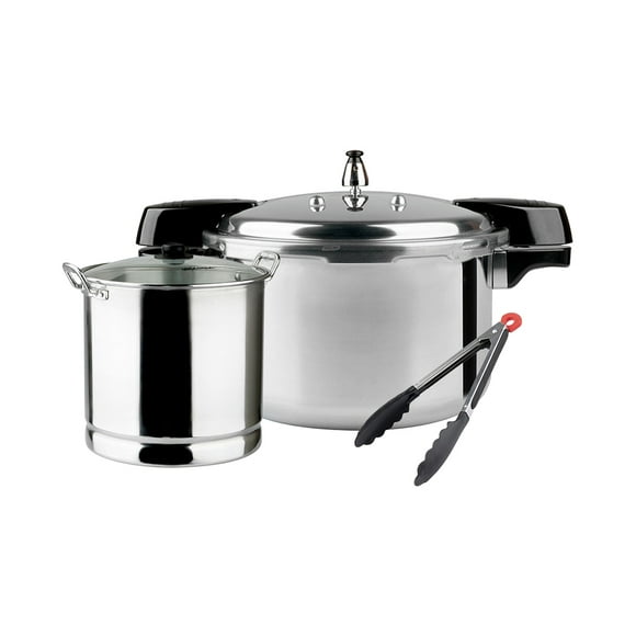 Juego de Cocina Olla Express de 11 lts con Vaporera de 34cm Ekco gris Grande