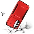 thumbnail image 2 of Combat Tough Series Hybrid Case with Camera Lens Cover for Samsung Galaxy A36 5G - Red, 2 of 5