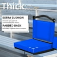 thumbnail image 4 of Stadium Seats with Back Support and Thick Cushion Bleacher Seats with Backs and Cushion Wide, Stadium Chairs Include Shoulder Strap and Pocket, Perfect for Sports Events, 4 of 14