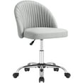 thumbnail image 5 of Homall Home Office Chair Adjustable Swivel Vanity Chairs Mid Back Rolling Task Chairs for Bedroom, Living Room or Study, Gray, 5 of 13