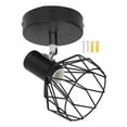 thumbnail image 2 of Vintage Wall Light Holder Wall Mounted 180 Degrees Rotatable Matte Black Industrial Style E14 Vintage Wall Sconce Holder Metal Cage for Bedroom ANGGREK Otros, 2 of 8