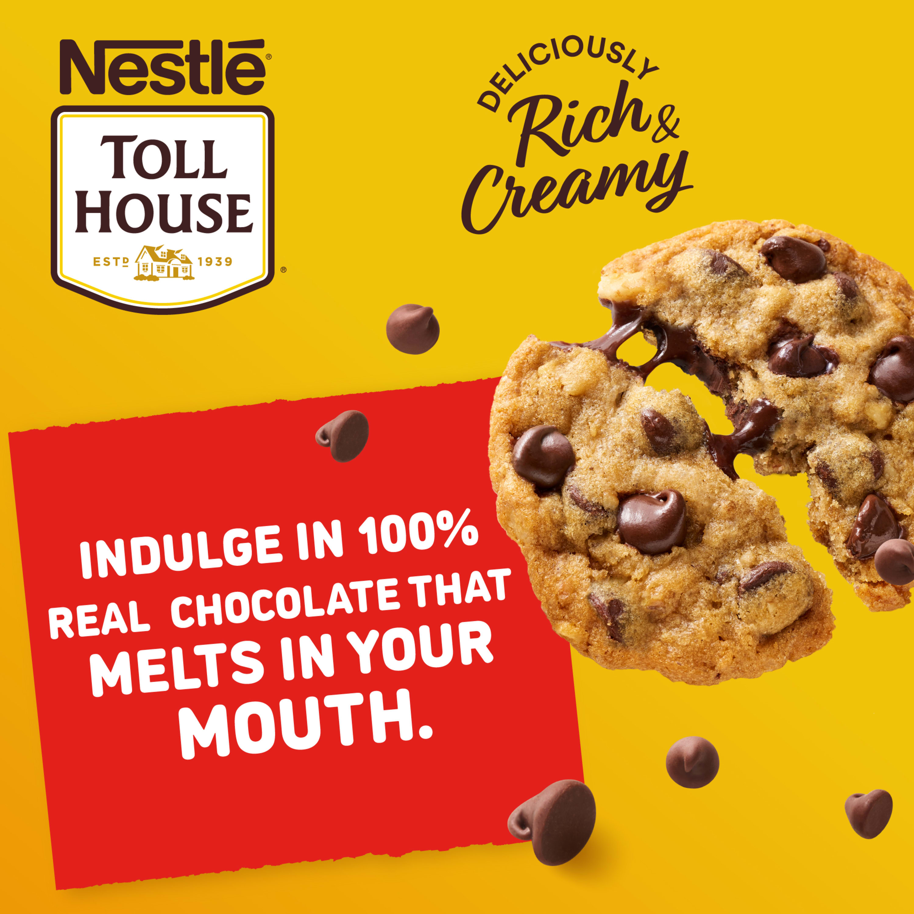 Nestle Toll House Semi Sweet Chocolate Baking Chips, Regular Size Morsels, 24 oz Bag - image 2 of 10