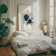 thumbnail image 5 of Navy and Blush Flowers, Watercolor Flowers, Roses, Greenery, Girl Nursery - Illustration Unframed Wall Art Print 8 x 10 inches, 5 of 12