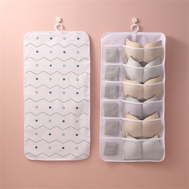 Xihbxyly Bolsa de Almacenamiento de Tela No Tejida, Organizador Colgante de Doble Cara, Diseño de Gran Capacidad, Ahorra Espacio, Fácil de Montar En La Puerta o La Pared, Organizador Multibolsillos p