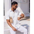 thumbnail image 3 of COOFANDY Mens Short Sleeve Dress Shirts Casual Untucked Shirt Summer Button Down Shirts, 3 of 6