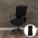 thumbnail image 5 of Rotating Armchair Slipcover Removable Stretch Computer Office Chair Cover Protector Size M (Black), 5 of 6