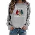 thumbnail image 1 of Sudaderas Navideñas Para Mujer, Blusa de Manga Larga Con Bolsillo Estampado A La Moda, Tops Informales, Sudaderas Con Botones Odeerbi ODB191788, 1 of 7