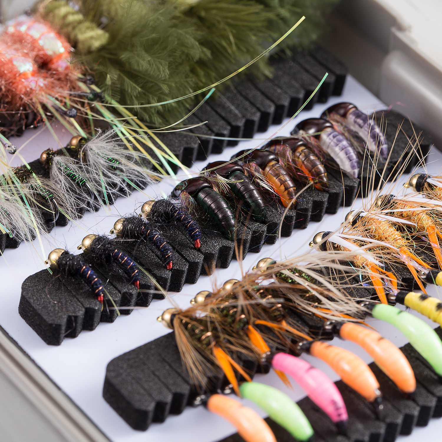 Bassdash Fly Fishing Flies Kit Fly Assortment Trout Bass Fishing with Fly Box, 36/64/72/76/80/96pcs with Dry/Wet Flies, Nymphs, Streamers, Popper