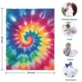 thumbnail image 4 of Colorful Rainbow Tie Dye Spiral Pattern Blanket,Comfortable Soft Lamb Wool Throw Blanket,All Season,Warm Lightweight Blankets for Sofa Bed Couch Living Room Chair,30"x40", 4 of 4
