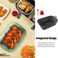 thumbnail image 4 of Wosthever Cesta de freidora de aire de silicona, olla de forma cuadrada, Pizza, pollo frito, molde para freidora de aire, revestimientos para Herramientas y accesorios para hornear 3 piezas/gris, 4 of 6