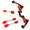 Red, variant on Red Light Up Archery Bow Set With Whistle Arrows For Outdoor Play Ages 14+