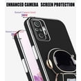 thumbnail image 3 of Compatible with Xiaomi Redmi Note 10 Pro Case Silicone TPU Plating, Xiaomi Redmi Note 10 Pro Cases Cute Astronaut Pattern Phone Case with Stand (Black), 3 of 12