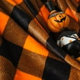 thumbnail image 6 of Fleece Throw Blankets, Orange Buffalo Plaid Throw Blanket for Couch Sofa Bed, Soft Warm Fuzzy Cozy Checkered Blanket, Lightweight Farmhouse Halloween Decor 50" x 60" (Pumpkin & Orange), 6 of 6