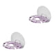 thumbnail image 1 of Cateissary Soporte de plástico para cepillos de Montaje en pared Impermeable Autoadhesivo Estante sin perforaciones Soporte interior Púrpura transparente 2piezas, 1 of 6