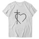 thumbnail image 3 of Blusas de Manga Corta para las Mujeres Divertida Impresión Cuello Redondo Camiseta Vintage, Blusas de Primavera para las Mujeres, 3 of 7