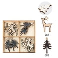 thumbnail image 1 of CSCHome Christmas Decorations,Home Party Wooden Window Sticker Wall Sticker Decorations,Christmas Tree Hanging,Cute and Interesting 16PCS, 1 of 6