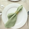 thumbnail image 5 of Efavormart 5 Pack | Sage Green Boho Chic Rustic Faux Jute Linen Dinner Napkins - 19"X19", 5 of 11
