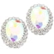 thumbnail image 1 of pendiente de perno prisionero de circonio mujeres pendientes de de ovalados joyería de moda Plata, 1 of 6