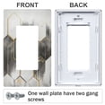thumbnail image 3 of Yayeee Rocker Switch Wall Plate 2-Gang 4.7"x4.6" Home Decorative Outlet Cover, Gray Hexagons, 3 of 6