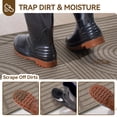 thumbnail image 3 of Front Door Mat 17''x30'', Brown Absorbent Muddy Dirt Resist Washable Non Slip Low-Profile Indoor Doormat, Easy Clean Welcome Entryway Door Mats, 3 of 9