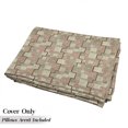 thumbnail image 5 of Abstract Floor Pillow Lounger Cover, Square Shaped Spiral with Inner Modern Geometric Illustration, Nap Mat Printed Fabric Case for 5 Pillows, 88" x 36", Redwood Tan Red, by Ambesonne, 5 of 5
