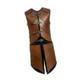 thumbnail image 4 of GUOOL Gilet Armure Gothique Viking Médiéval Renaissance Réglable Robe de Costume de Fête Brun Clair, 4 of 7