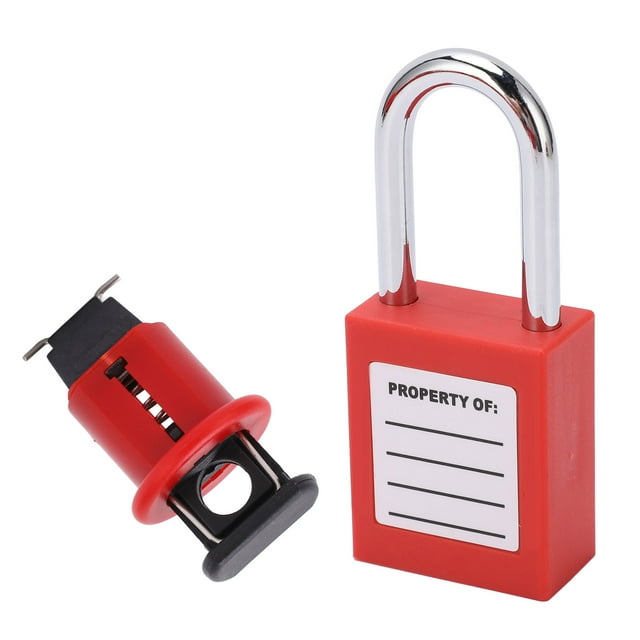 Miniature Circuit Breaker Lockout Device, Practical Strong Multipurpose Safety Circuit Breaker Lock Rustproof for Industry MPCO+38mm Padlock,MPCI+38mm Padlock