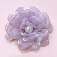 thumbnail image 5 of Lady Camellia Flower Brooch Pin for Women Girls Elegant Fabric Shell Pearl Hat and Hair Clips Brooches Lapel Pins Cocktail Tea Party Costume Dress Accessories Wedding Holiday Jewelry Gift, 5 of 11